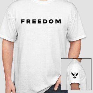 Charlie Kirk "Freedom" T-Shirt with Memorial Emblem
